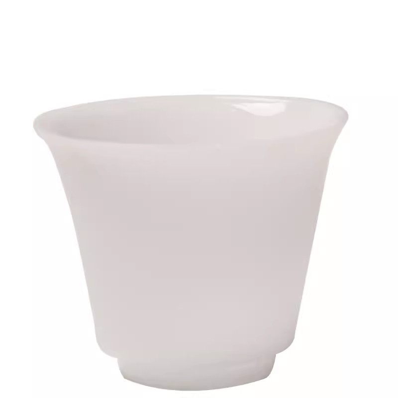 Cốc chủ nhân bằng sứ ngọc bích mỡ cừu loại băng cốc đơn cốc trà Kung Fu bộ trà gốm sứ đồ uống nhỏ cốc trà cốc trà in LOGO