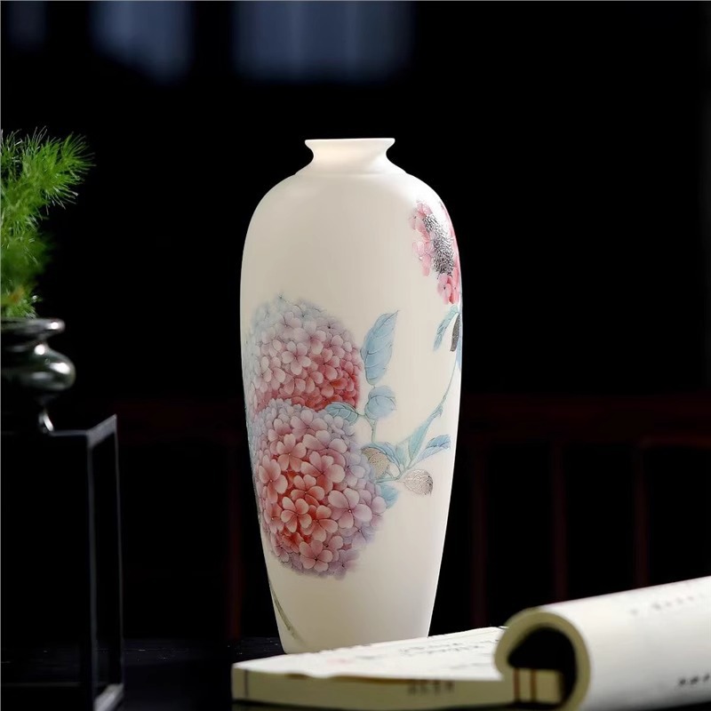 Ngọc bích ngọc bích sứ gỉ hoa bình hoa cao cấp phòng khách nghiên cứu văn phòng đồ trang trí văn phòng cắm hoa trang trí nhà quà tân gia