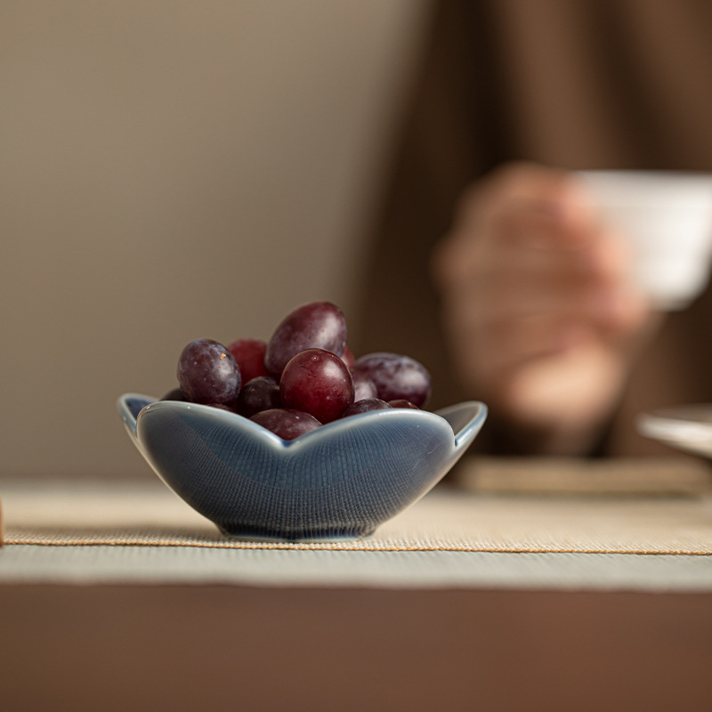 Đĩa giải khát nút thắt Trung Quốc Đĩa trái cây gốm sứ nhỏ Bàn cà phê Đồ ăn nhẹ Đĩa bánh ngọt Đĩa trái cây sấy khô Đĩa hạt Đĩa đồ ăn nhẹ