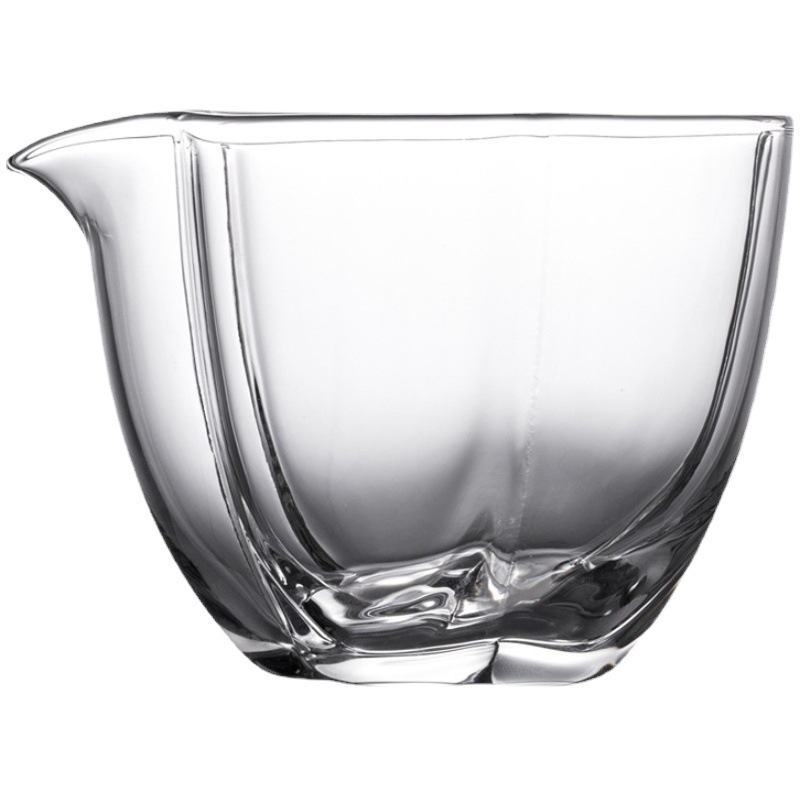 Tách Công bằng kiểu Nhật, tách đồng nhất hình cánh hoa Thu hải đường, tách trà, thủy tinh chịu nhiệt dày, phụ kiện trà chất lượng cao