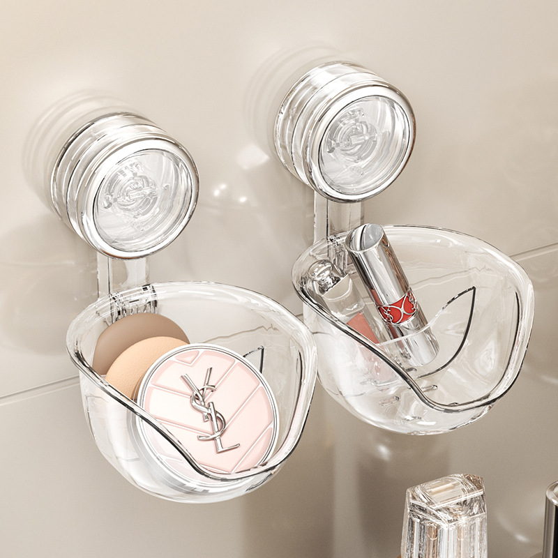 Cốc hút làm đẹp trứng phấn bông đệm khí Hộp đựng đồ treo tường không đục lỗ thoát nước phòng tắm giá đỡ thoáng khí