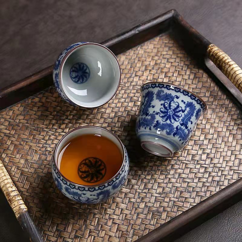 Phần mở đầu của bộ sưu tập Lanting bằng đất sét cổ điển, tách trà xanh và trắng, tách trà, cốc chủ nhân lớn, cốc trà Kung Fu, bát trà