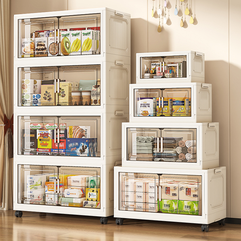 Tủ đựng đồ bằng nhựa 45-85cm nhiều tầng có cửa tủ tủ kệ hoàn thiện tủ quần áo bé