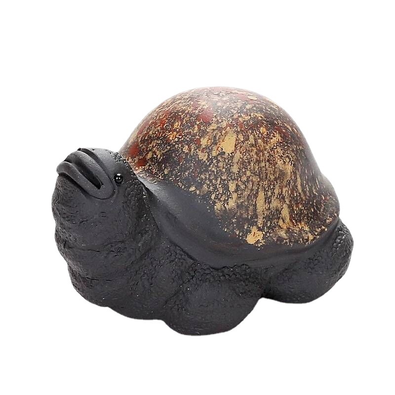 Đồ trang trí rùa trà bằng đất sét tím Yixing bán buôn, có thể dùng làm nắp rùa trường thọ bằng đất sét tím thiền tông cho phụ kiện trà đạo.