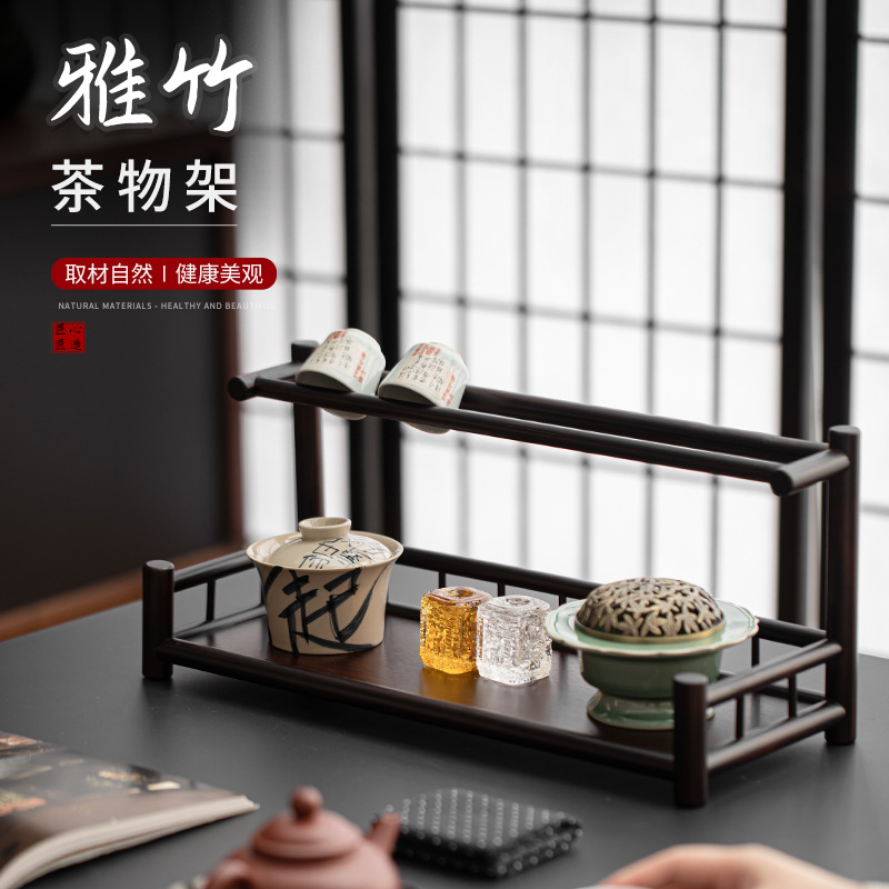 Giá để cốc Bogu nhiều lớp bằng tre giá để cốc đựng ấm Trà Tách trà giá để đồ đựng ấm trà Để Bàn Kiểu Trung Quốc Giá để đồ trưng bày