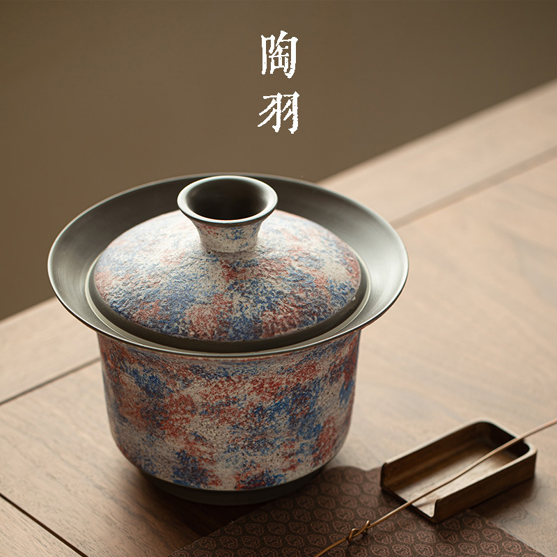 Bộ dụng cụ pha trà Kung Fu, gồm chén trà lớn, bàn trà, đồ trang trí, hộp đựng trà, đá khoáng nhiều màu sắc, kích thước lớn dùng trong gia đình.