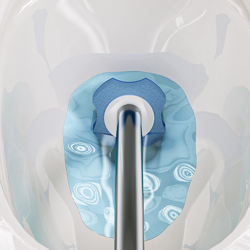 Bàn chải vệ sinh nhà tắm dùng một lần, hút chân không, không góc chết, mẫu mới, đầu bàn chải thay thế.