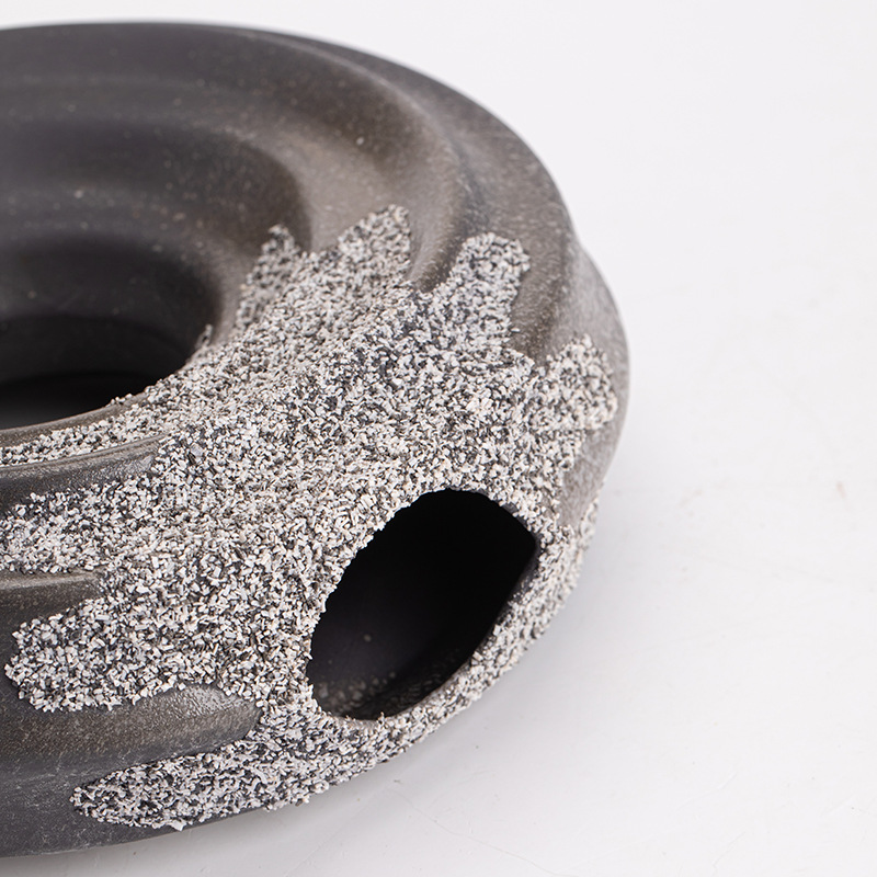 Bình bánh rán bình gốm sứ kiểu Trung Quốc mới cắm hoa sáng tạo nhà tròn hoa trang trí mặt bàn phụ kiện