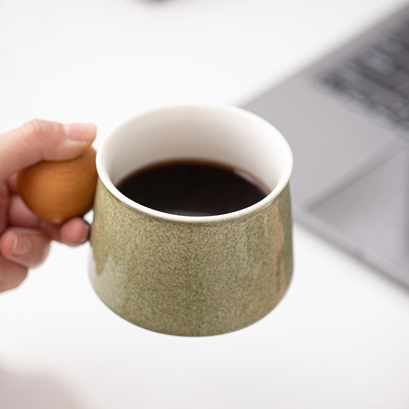 Cốc cà phê bầu trời 250ml cốc gốm cốc uống nước dung tích lớn phong cách ins cốc ăn sáng cốc sữa