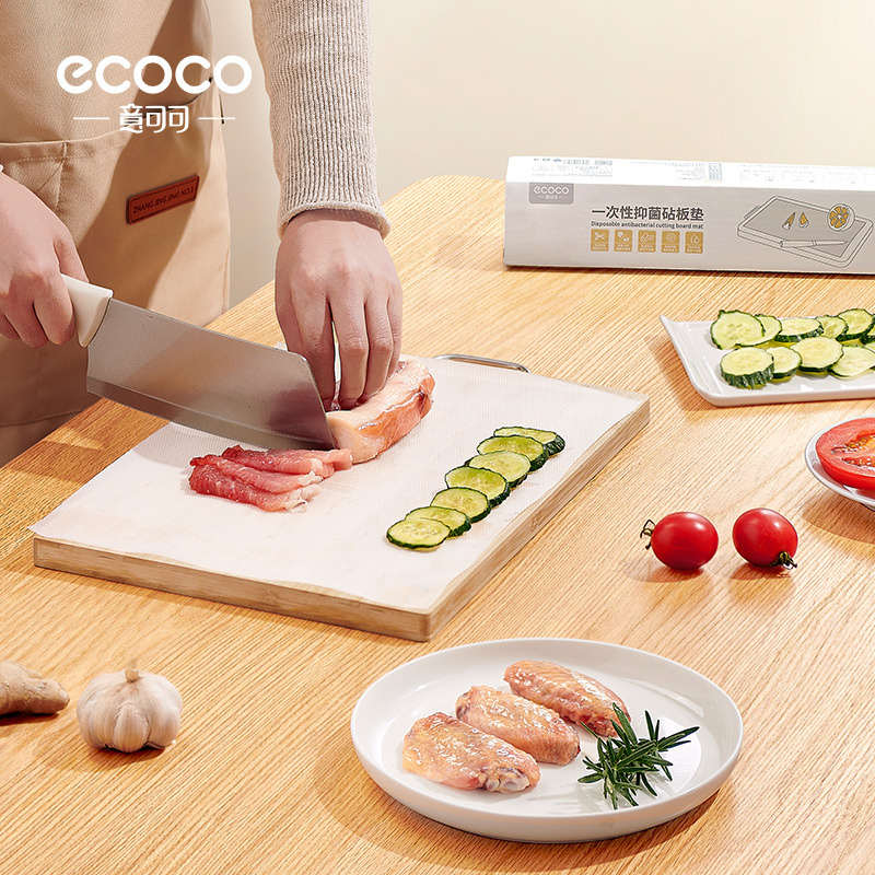 Tấm lót PE dùng một lần dùng một lần của Ý Coco, thớt bếp chống trượt kháng khuẩn, giấy cắt thịt, thảm cắt rau ngoài trời, có thể cắt