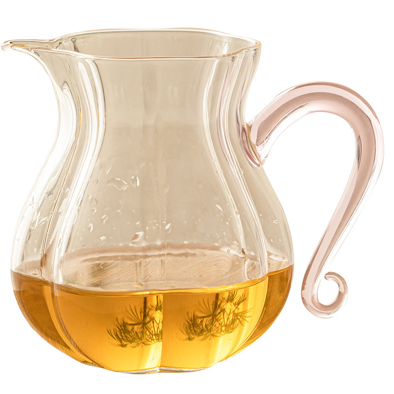 Cốc công thủy tinh nụ hoa, phụ kiện bộ trà nữ có giá trị cao, cốc công bằng, cốc pha trà gia dụng