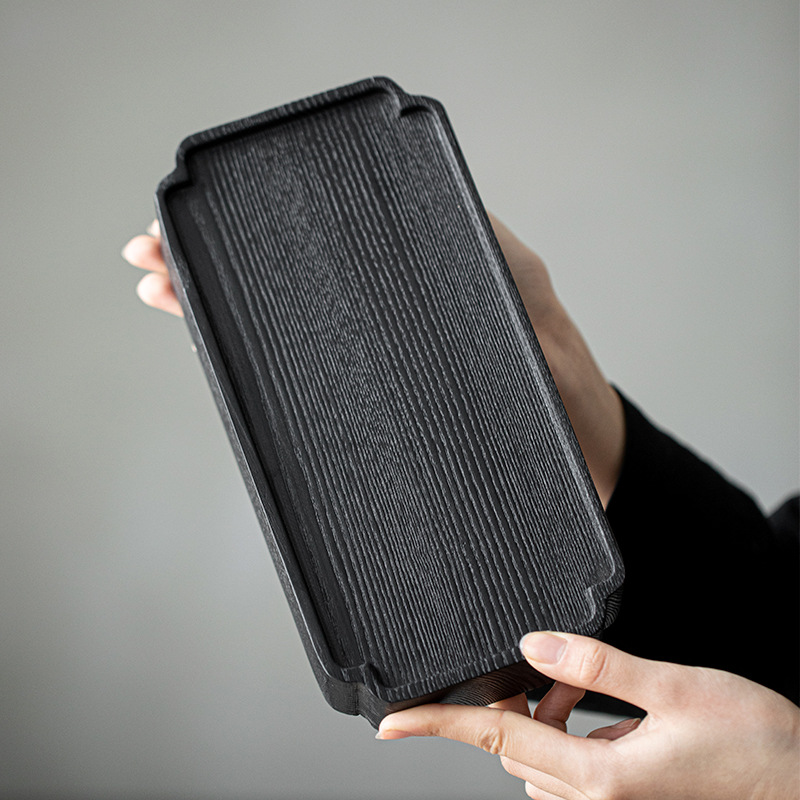 Bàn trà nhỏ nướng than bằng gỗ sáp trắng sang trọng, bàn pha trà khô bằng gỗ rắn, Khay trà, đồ nội thất phong cách Nhật Bản, bộ trà