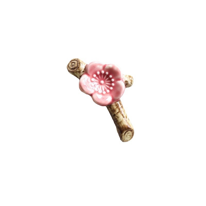 Nhà sản xuất giá đỡ đũa hoạt hình gốm sứ sáng tạo gối đũa nhà hàng Nhật Bản giá đỡ đũa khách sạn đặc sản hoa anh đào bộ đồ ăn bán buôn