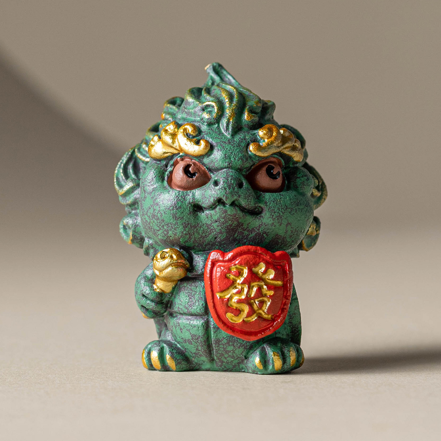 Nhà máy Guochao đá sa thạch xanh bốn linh hồn, thú, đồ nội thất nhà sáng tạo, bể cá cảnh vi mô, đồ trang trí cần phải gửi Huyền Vũ