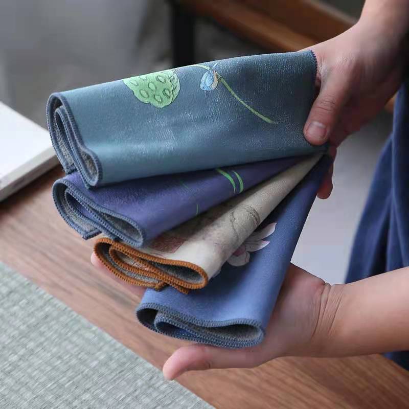 Khăn trà Trung Quốc sơn, vải nỉ thấm nước Zen, khăn trải bàn trà, khăn trải bàn trà, bộ trà, phụ kiện trà đạo, bàn trà bán buôn