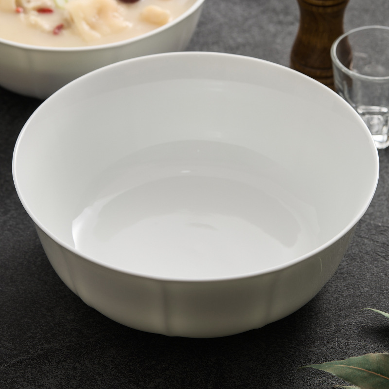 Bát gốm sứ, tô mì, tô cá ngâm chua gia dụng, tô lớn, nhà hàng, nhà trang trại, đĩa ăn, bát canh lớn ren sáng tạo, bát canh