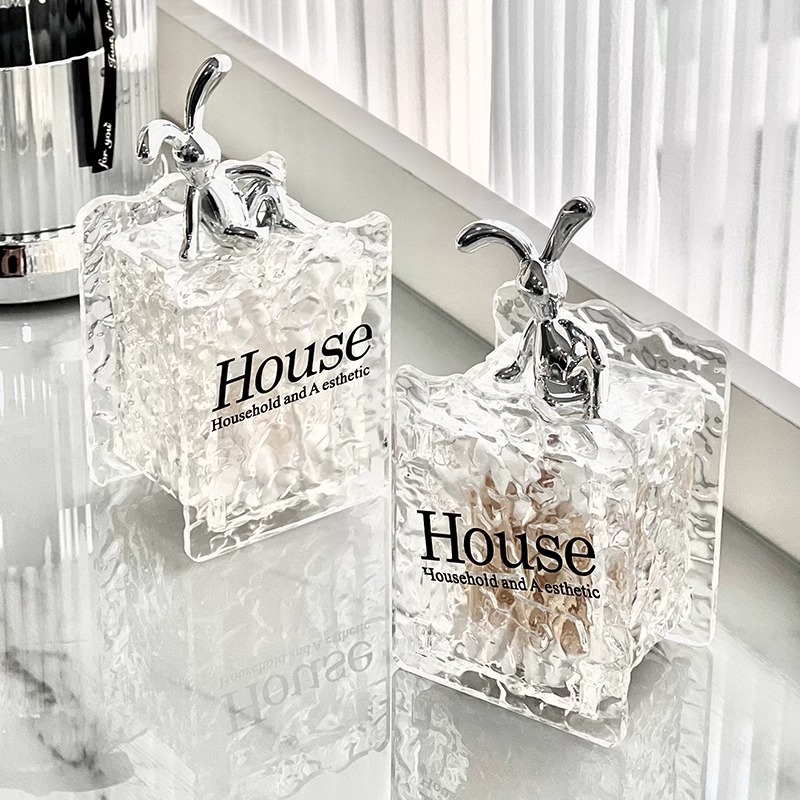 Hộp tăm bông acrylic, Thùng tăm giá trị cao, hộp đựng tăm bông sang trọng nhẹ gia dụng, Bán Buôn hộp đựng chỉ nha khoa sang trọng nhẹ có nắp