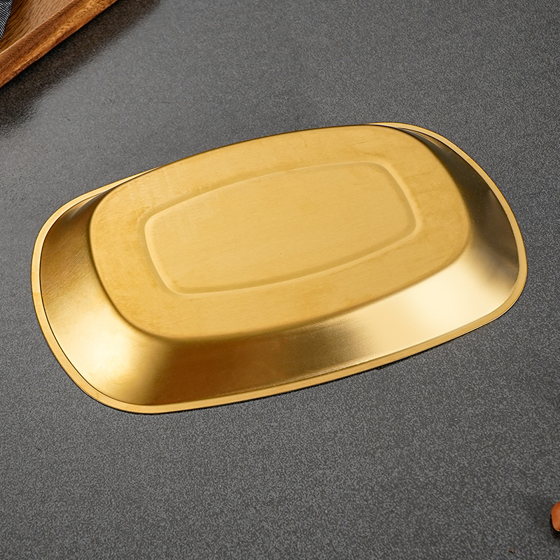 Đĩa oval inox đựng bò lagu - mực hấp - cá hấp - nai né, khay inox đựng thức ăn nhà hàng PBCP37