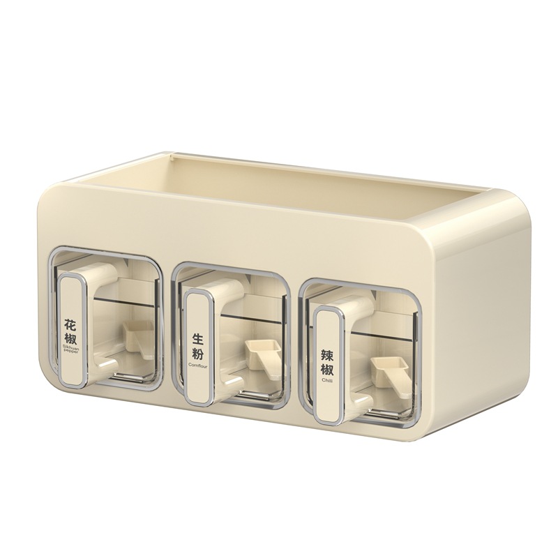 Hộp gia vị, hộp đựng gia vị muối treo tường, Giá đựng gia vị đa năng gia vị cao cấp gia dụng