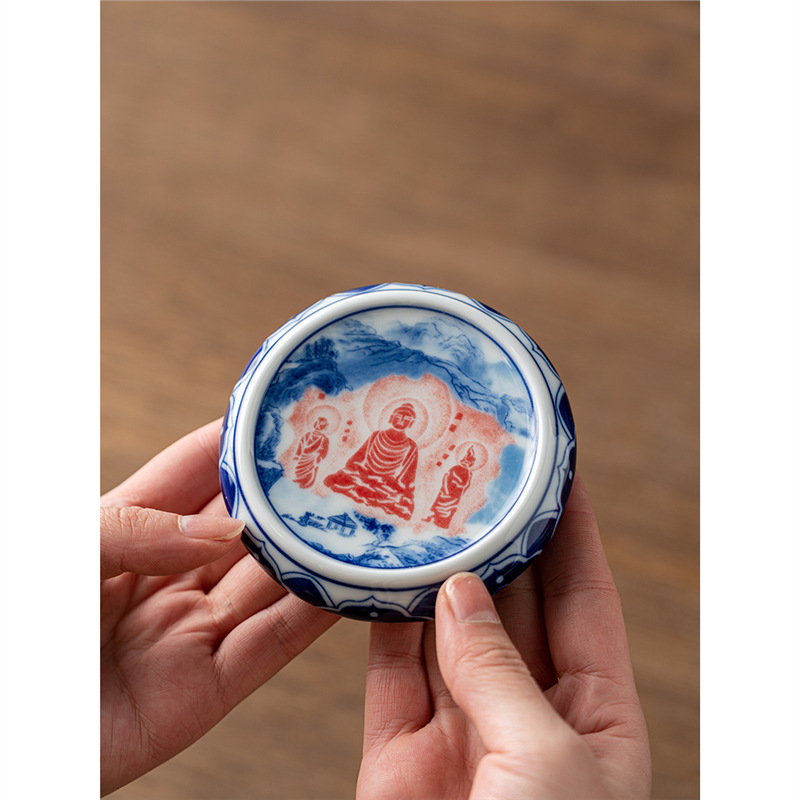 Bình đựng trà gốm sứ lót ly lót ly gia dụng kiểu Trung Quốc, phụ kiện bộ trà Kung Fu