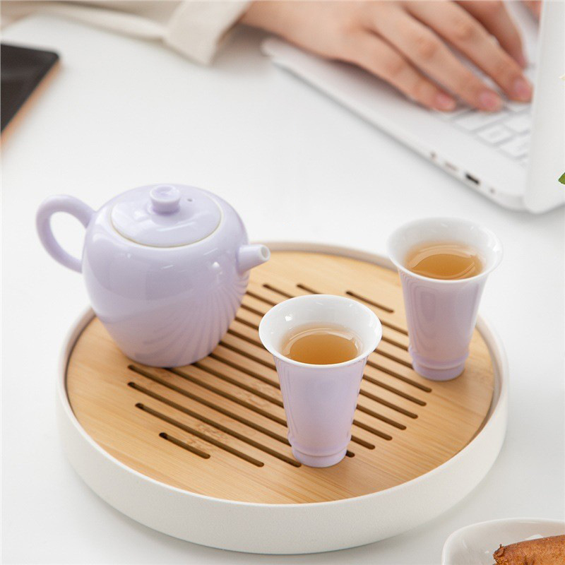 Mushan Tea Cup Master Cup Màu tím Giá trị cao Bộ trà Kung Fu Bộ trà sứ trắng Chén trà nhỏ Nếm trà Cá nhân Bán buôn