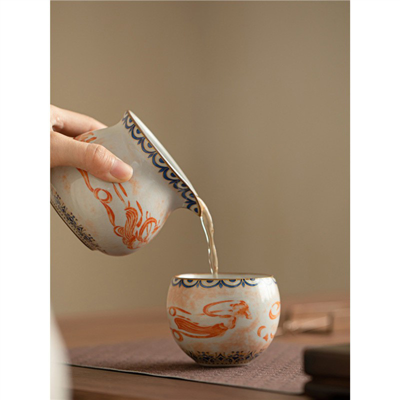 Cốc công cộng Ruyao Dunhuang Feitian Cốc trà gốm sứ biển cốc công cộng gia dụng dụng cụ pha trà dụng cụ pha trà dụng cụ pha trà dụng cụ pha trà Kung Fu phụ kiện