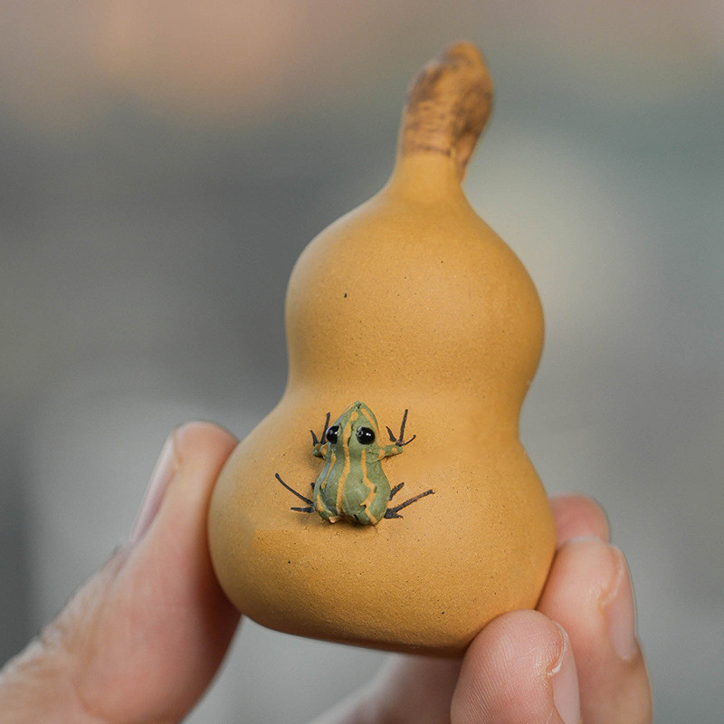 Vật nuôi trà phun nước cát tím Nghi Hưng đồ trang trí ếch bầu có thể nuôi Bộ trà chơi trà thủ công sáng tạo vật nuôi trà Fulu