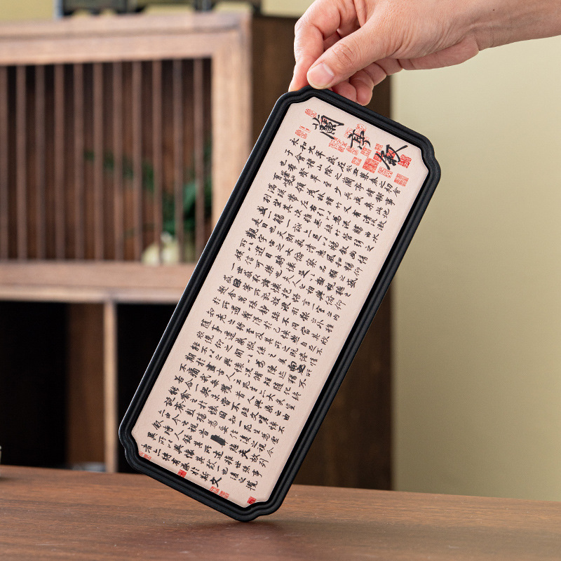 Khay pha khô hút nước cổ điển kiểu Trung Quốc khay trà gia dụng khay thoát nước hình chữ nhật nhỏ văn phòng khay đựng trà khay đựng ấm