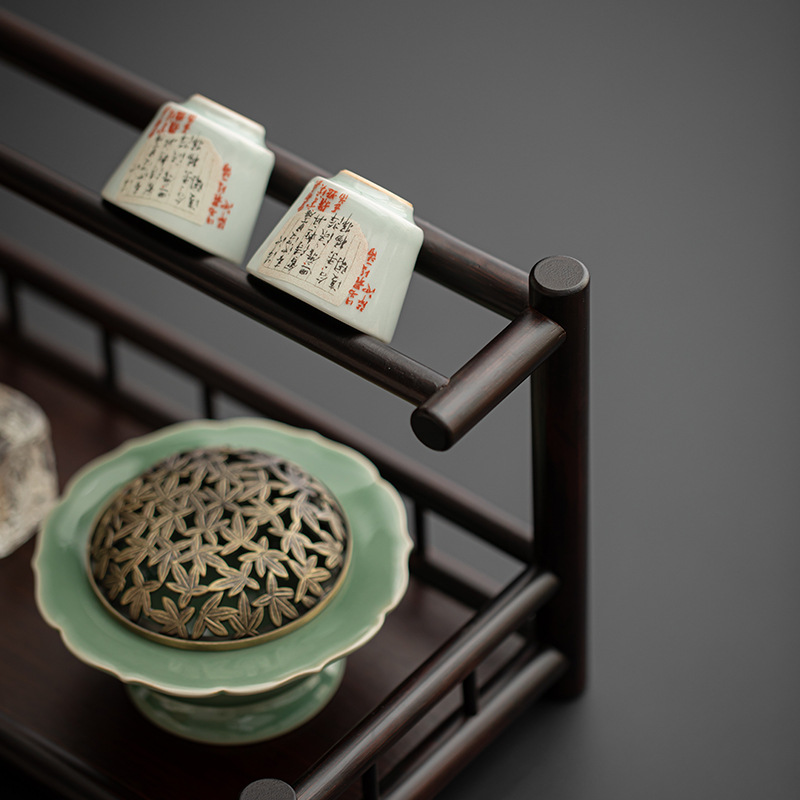 Giá để cốc Bogu nhiều lớp bằng tre giá để cốc đựng ấm Trà Tách trà giá để đồ đựng ấm trà Để Bàn Kiểu Trung Quốc Giá để đồ trưng bày