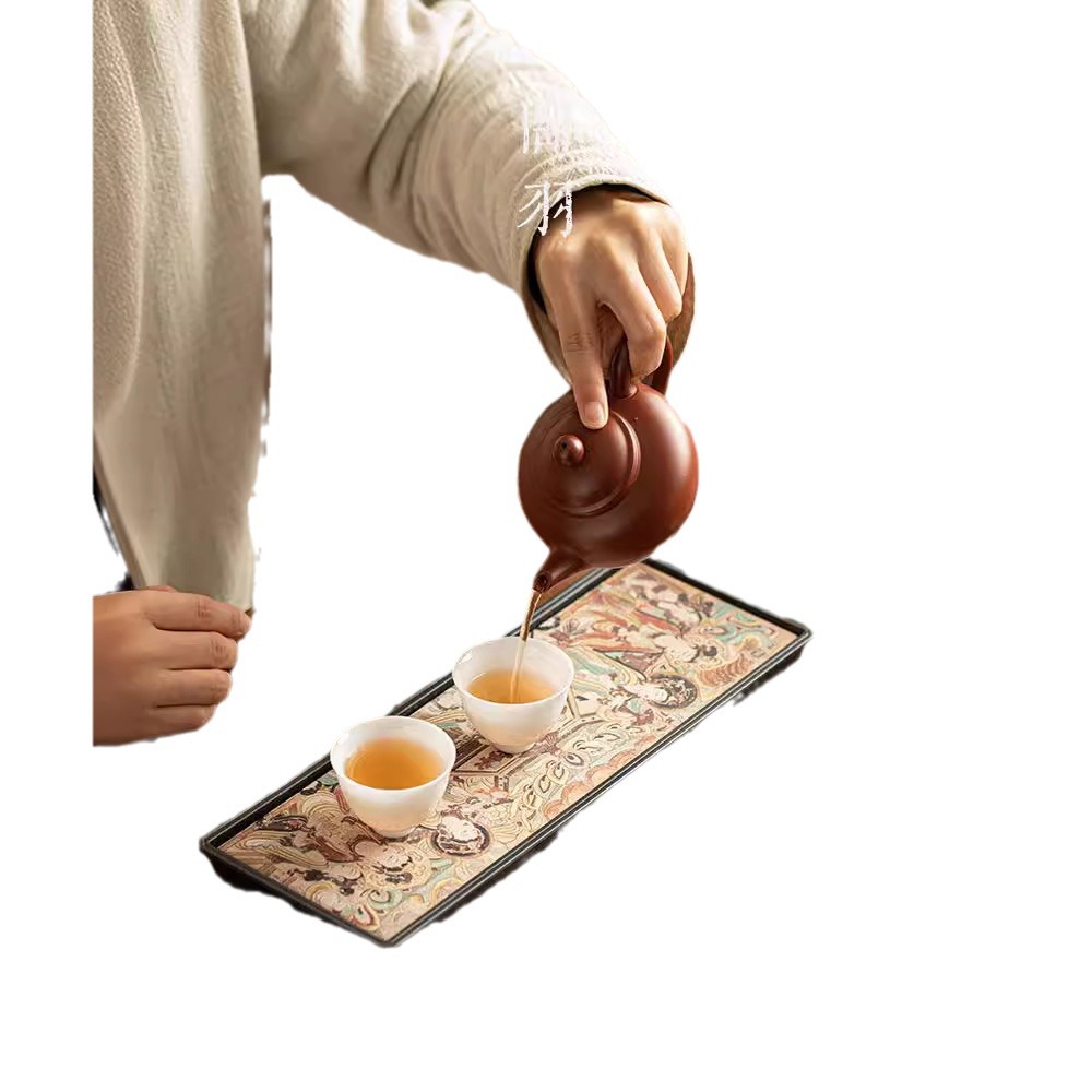 Ấm hút Đôn Hoàng trong mơ, bàn pha khô, khay trà nhỏ nhanh khô, phụ kiện Bộ trà Kung Fu đơn giản, khay trà cổ điển