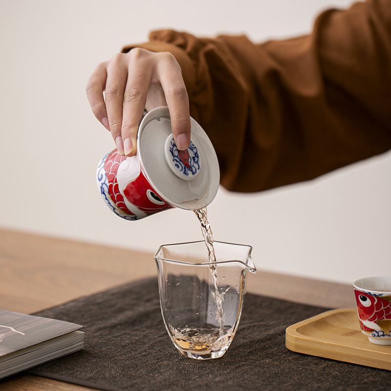 Yingqing Xianglong Nafu Chén trà nắp miễn phí Gốm sứ thủy triều Quốc gia Bát trà tài năng thứ hai Bộ trà Kung Fu Bán buôn trà đơn