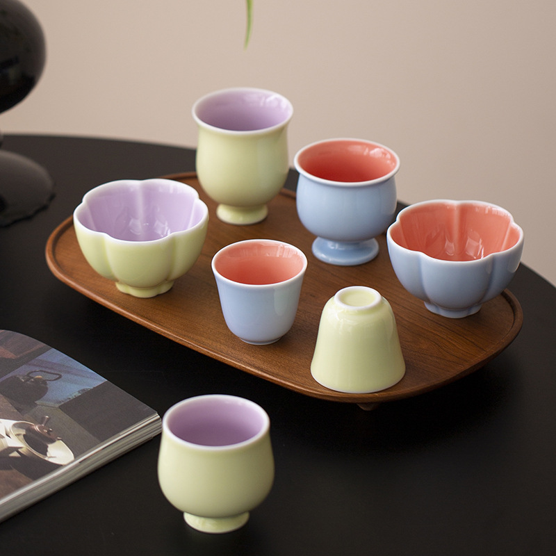 Cốc cánh hoa sứ ngọc bích, cốc hoa mận, cốc chủ nhân, cốc đơn cổ điển chuyên dụng cá nhân, cốc trà Kung Fu kiểu Trung Quốc