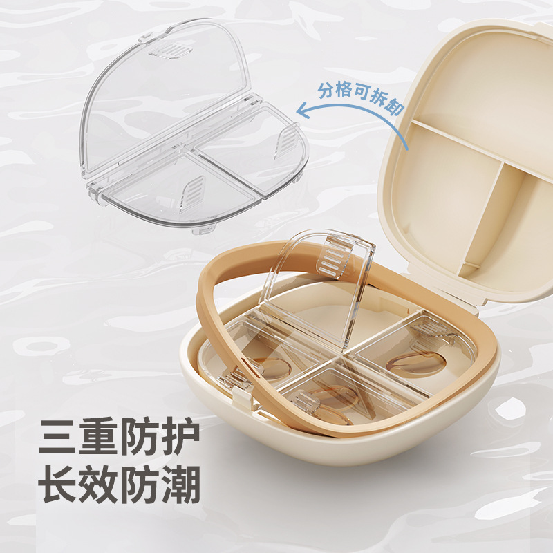 Hộp thuốc xách tay ba bữa một ngày, hộp thuốc mini chống ẩm kín, đồ xách tay bảy ngày một tuần