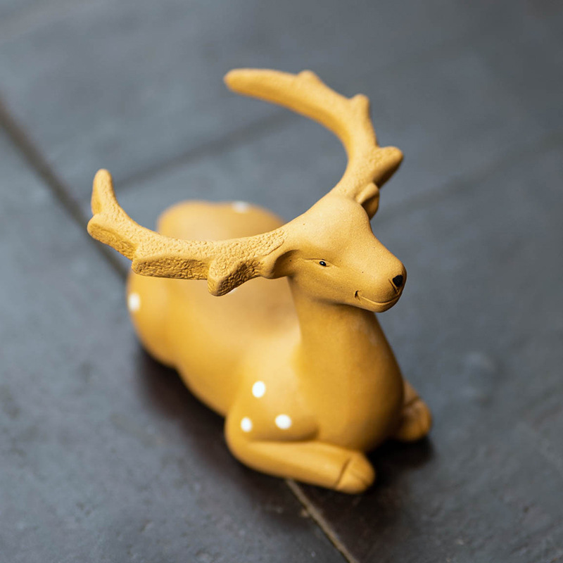 Vật nuôi trà cát tím Nghi Hưng Giá lọc trà Hươu Sika Đồ trang trí nhỏ Giá lọc trà động vật Giá lọc trà Bộ trà Phụ kiện bàn