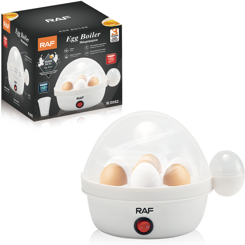 Máy luộc trứng đa năng xuyên biên giới RAF, hoàn toàn tự động tại nhà, bữa sáng có thể hấp 7 quả trứng R0052
