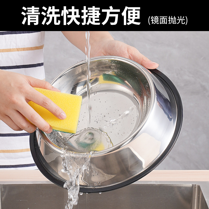 Bát thú cưng đáy đĩa thức ăn cho mèo bằng thép không gỉ chống rơi mới Bộ đồ ăn cho chó chống gỉ sáng tạo Bát thức ăn cho mèo cho thú cưng