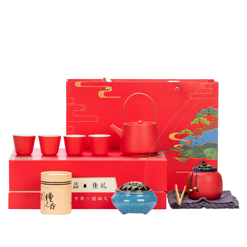 Công ty Bộ ấm trà Kung Fu Sự kiện khai trương Quà tặng Quà tặng Văn hóa và Sáng tạo Doanh nghiệp Quà tặng Bộ ấm trà gốm sứ Bộ hương thơm