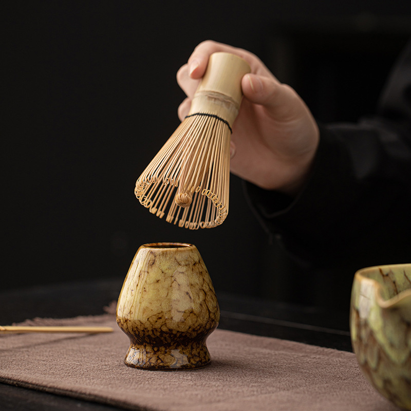 Lò biến đổi dòng chảy men bát matcha bình trà bộ đứng bình trà bình trà bình trà kiểu Nhật bình trà ghế bình trà hỗ trợ khuấy phụ kiện trà