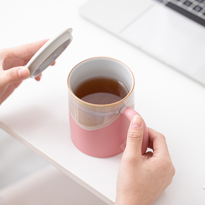 Shanhai Scroll Cốc gốm sứ Cốc văn phòng Cốc nước cá nhân Cốc pha trà Hộp quà tặng cho bạn cùng lớp và bạn bè