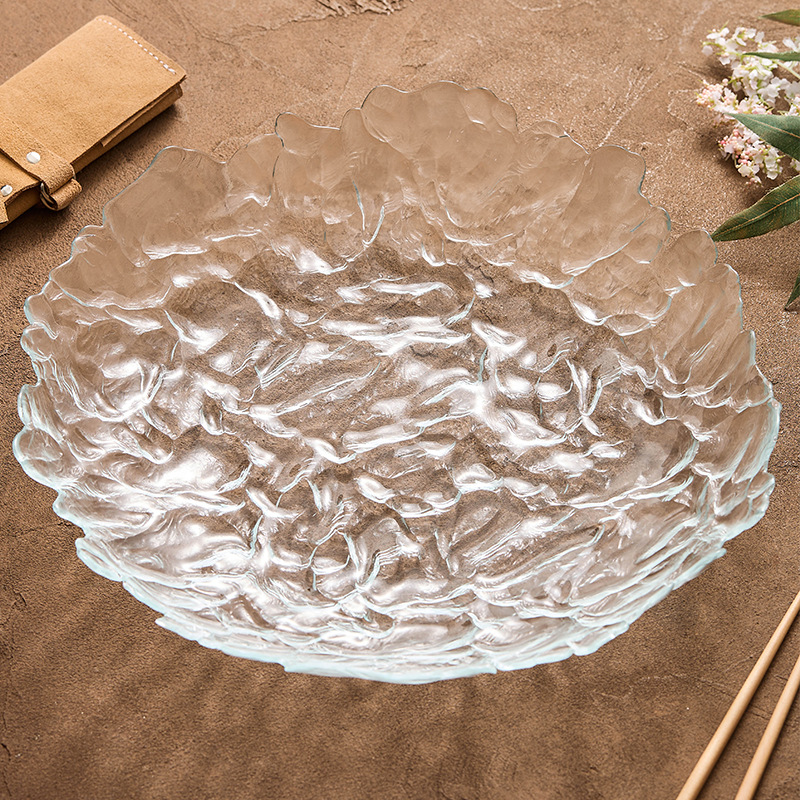 Đĩa trái cây nhập khẩu ARDACAM, đĩa pha lê khách sạn, đĩa thủy tinh, đĩa trái cây cao cấp sang trọng nhẹ, đa dụng