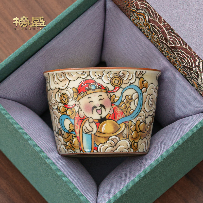 Ruyao miệng rộng chủ cup cốc đơn cao cấp trà cá nhân uống đặc biệt giàu có cốc trà cốc trà hộp quà tặng