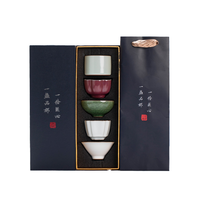 Bộ ấm chén trà Kung Fu gốm sứ cao cấp phong cách Song, 5 mẫu nổi tiếng, hộp quà tặng, quà lưu niệm phong cách Trung Hoa mới