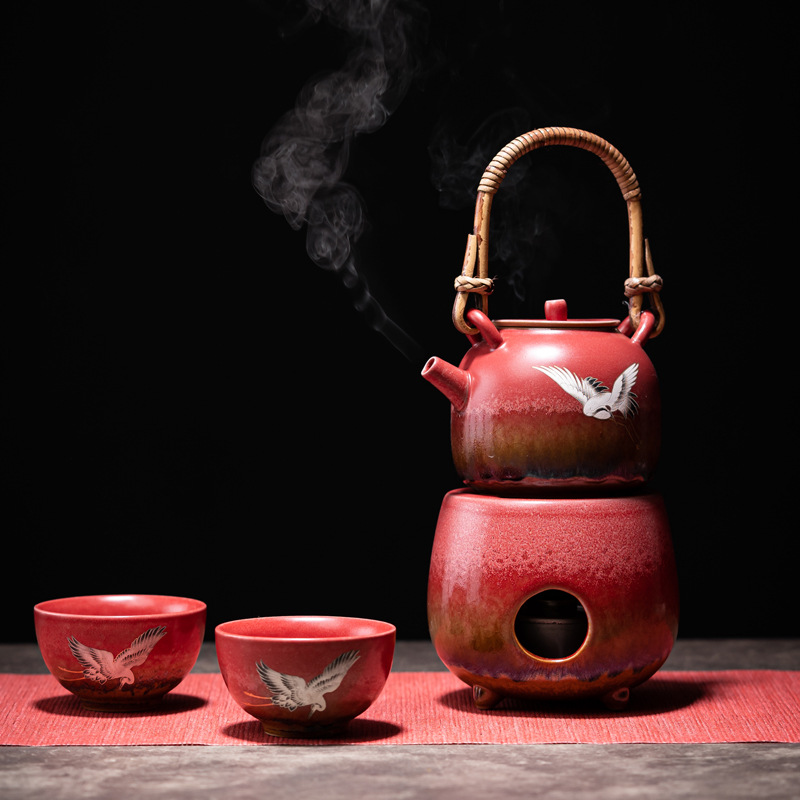 Lò nung cồn Tử Cấm Thành Lò pha trà Ấm đun trà Đồ pha trà Đèn cồn Đồ pha trà Hộp quà tặng cho khách hàng
