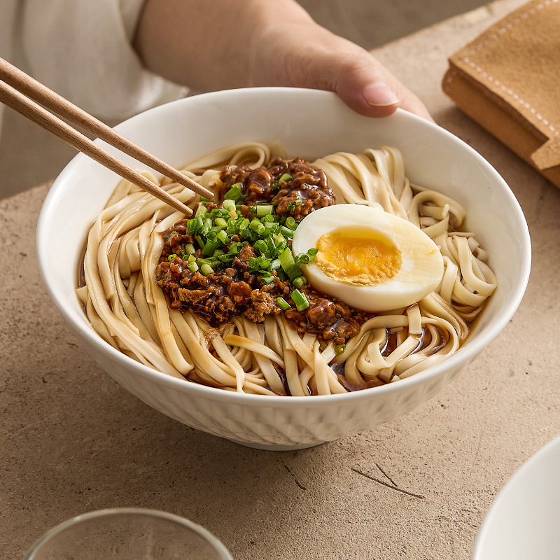 Bát mì ăn liền gốm bát canh bát cơm gia dụng bộ đồ ăn khách sạn cao cấp bát mì đơn giản hiện đại bát lớn
