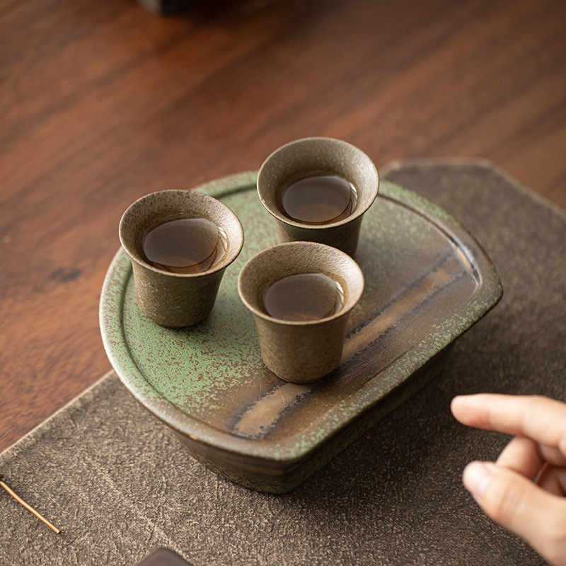 Ấm đun nước lưu trữ bằng gốm Qingye thay đổi Ấm đun nước khay trà ấm Phụ Kiện Bộ trà Kung Fu cổ điển đế ấm trà