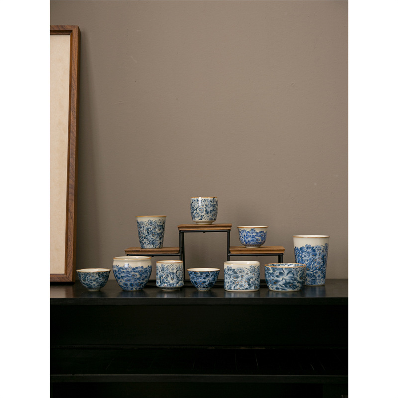 Cốc chủ nhân Ruyao Jinwanhua cốc trà cốc trà cao cấp cốc trà đơn gốm sứ chuyên dụng cá nhân cốc trà