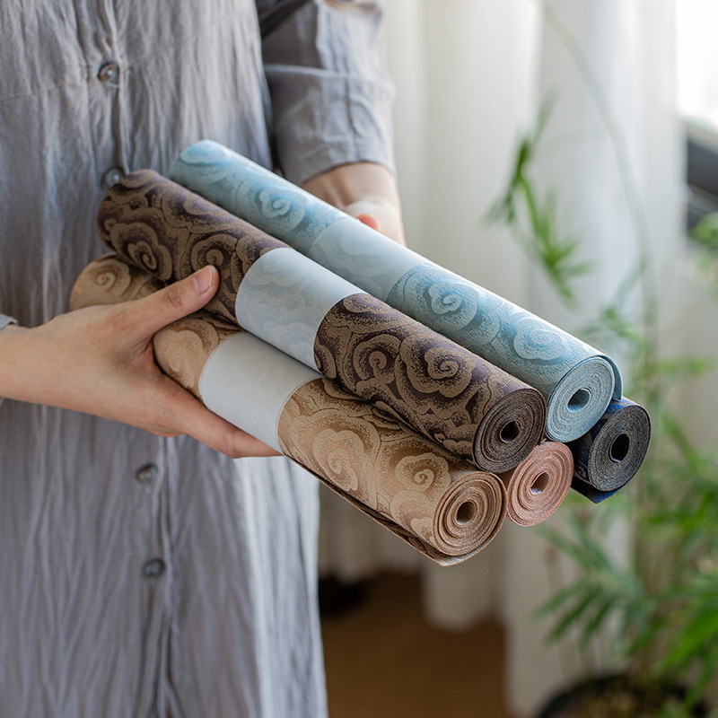 Khăn trải bàn trà bong bóng khô Xiangyun Khăn trải bàn trà không thấm nước Vải Thiền mới phong cách Trung Quốc đệm bàn trà Khăn trải bàn trà cách nhiệt