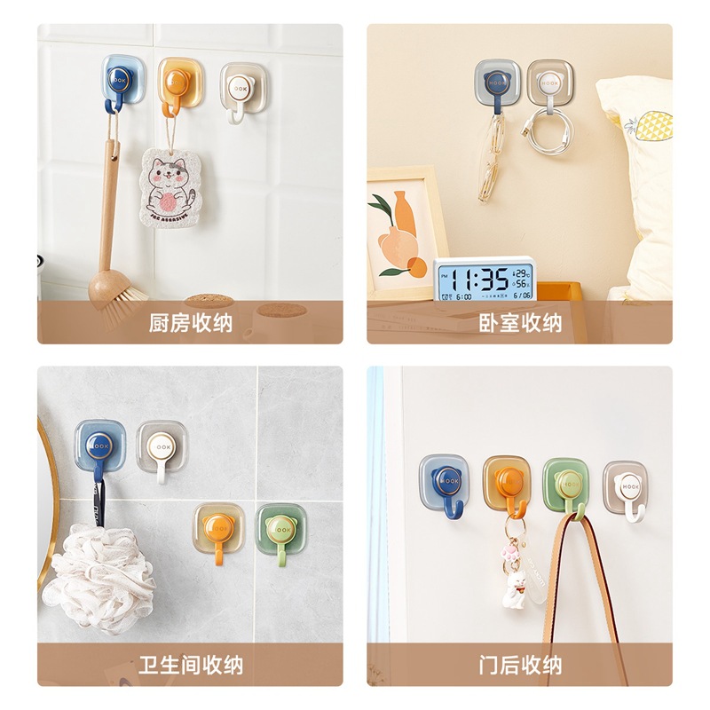 Móc không cần đục lỗ, móc dính sau cửa chịu lực cao, giá treo cặp sách không hằn tường phòng tắm nhà bếp