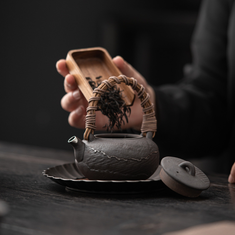 Ấm trà Kung Fu làm bằng tay bằng tay bằng đất sét đá cũ Zen Dao cổ điển Chai trà Kung Fu