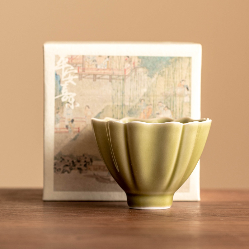 Cốc chủ nhân Yaozhou Lò nung Huanyan Cốc trà gốm sứ Trung Quốc Cốc chủ nhân Cốc trà Kung Fu chuyên dụng cá nhân Cốc trà